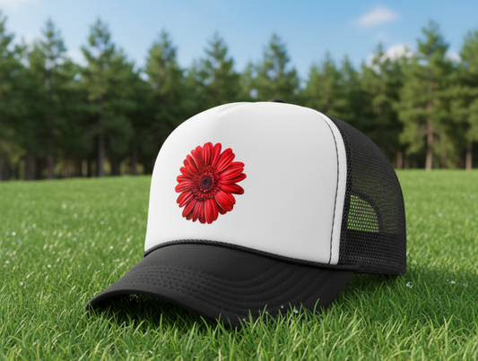 'Red Daisy' Hat